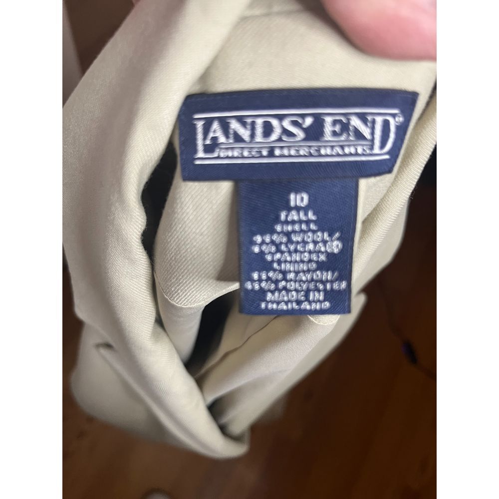 Lands' End classic khaki wool blazer size 10 Tall Perfect condition Preppy class - Picture 4 of 4
